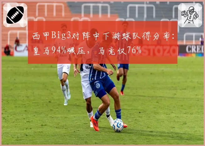 西甲Big3对阵中下游球队得分率：皇马94%碾压，马竞仅76%